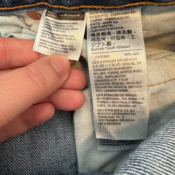 Levi's 501 Red Tag Button Up Fly Classic Blue Denim Jean 40 x 29 - Picture 7 of 9